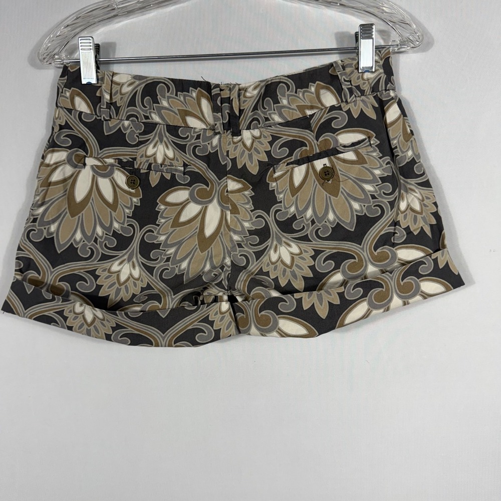 Vtg Y2K Mossimo Low Rise Floral Damask Shorts Sz 2 Stretch Cuffed Festival Boho - Picture 6 of 6
